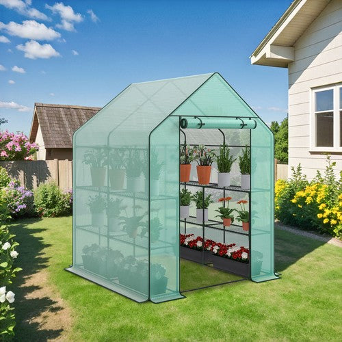 8 Shelves 3 Tiers Greenhouse Portable Mini Walk In Outdoor MINI Planter House