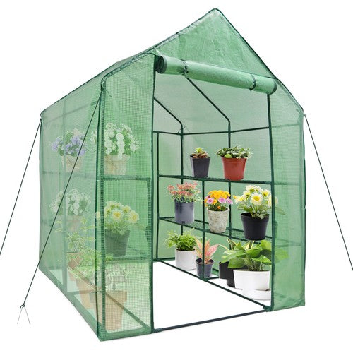 8 Shelves 3 Tiers Greenhouse Portable Mini Walk In Outdoor MINI Planter House