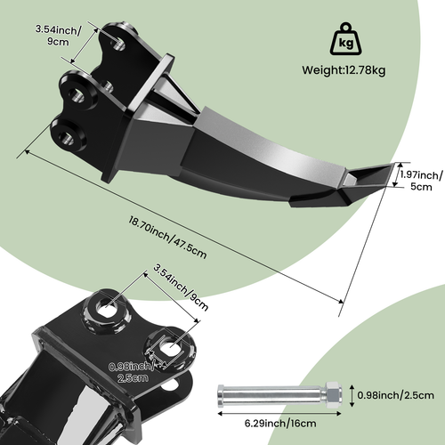Attachments Mini Excavator: Ripper, Rake, Narrow Bucket, Plain Bucket, Thumb
