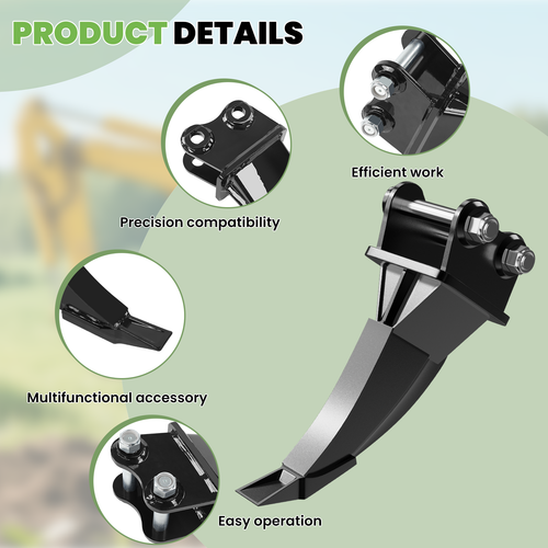 Attachments Mini Excavator: Ripper, Rake, Narrow Bucket, Plain Bucket, Thumb