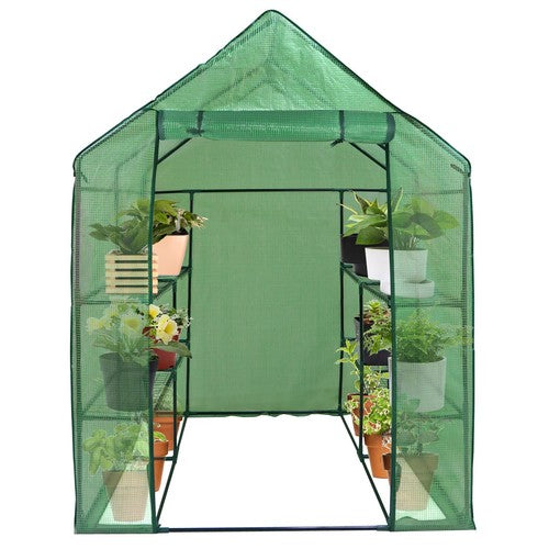 8 Shelves 3 Tiers Greenhouse Portable Mini Walk In Outdoor MINI Planter House