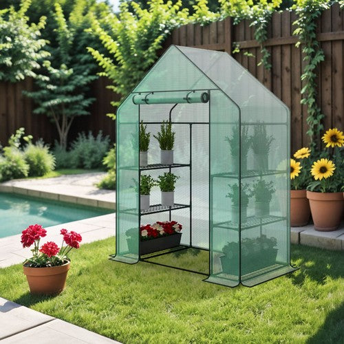 8 Shelves 3 Tiers Greenhouse Portable Mini Walk In Outdoor MINI Planter House