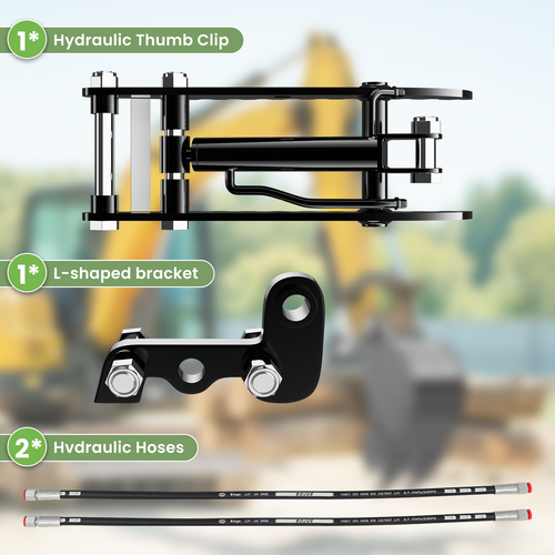 Attachments Mini Excavator: Ripper, Rake, Narrow Bucket, Plain Bucket, Thumb