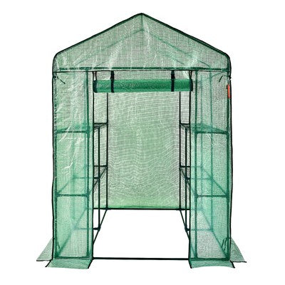 Walk in Greenhouse Portable Mini Garden House Outdoor 8 Shelves 3 Tiers