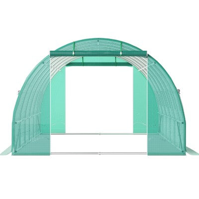 Walk-in Greenhouse 20'x10'x7' Hot Planter House Gardening Galvanized Frame