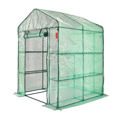 Walk in Greenhouse Portable Mini Garden House Outdoor 8 Shelves 3 Tiers