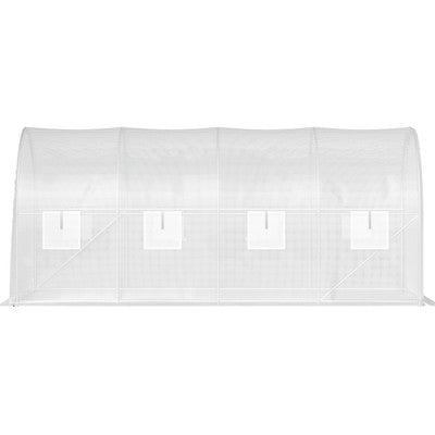 Walk-in Tunnel Greenhouse Galvanized Frame Waterproof 15x6.5x7 ft