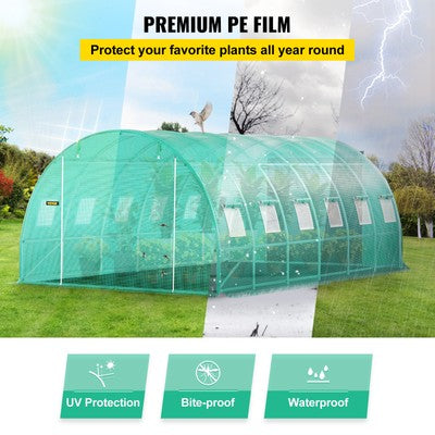 Walk-in Greenhouse 20'x10'x7' Hot Planter House Gardening Galvanized Frame