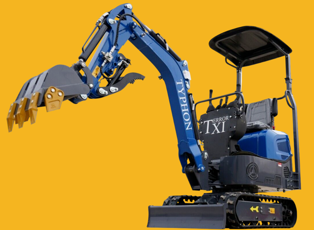 Mini Excavator 1 Ton Digger 13.5hp Gas Tracked Crawler B&S EPA Engine TERROR XI
