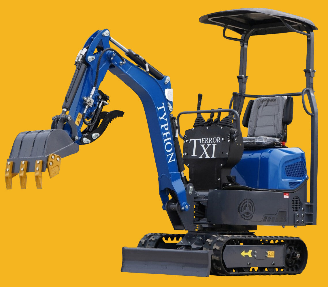 Mini Excavator 1 Ton Digger 13.5hp Gas Tracked Crawler B&S EPA Engine TERROR XI