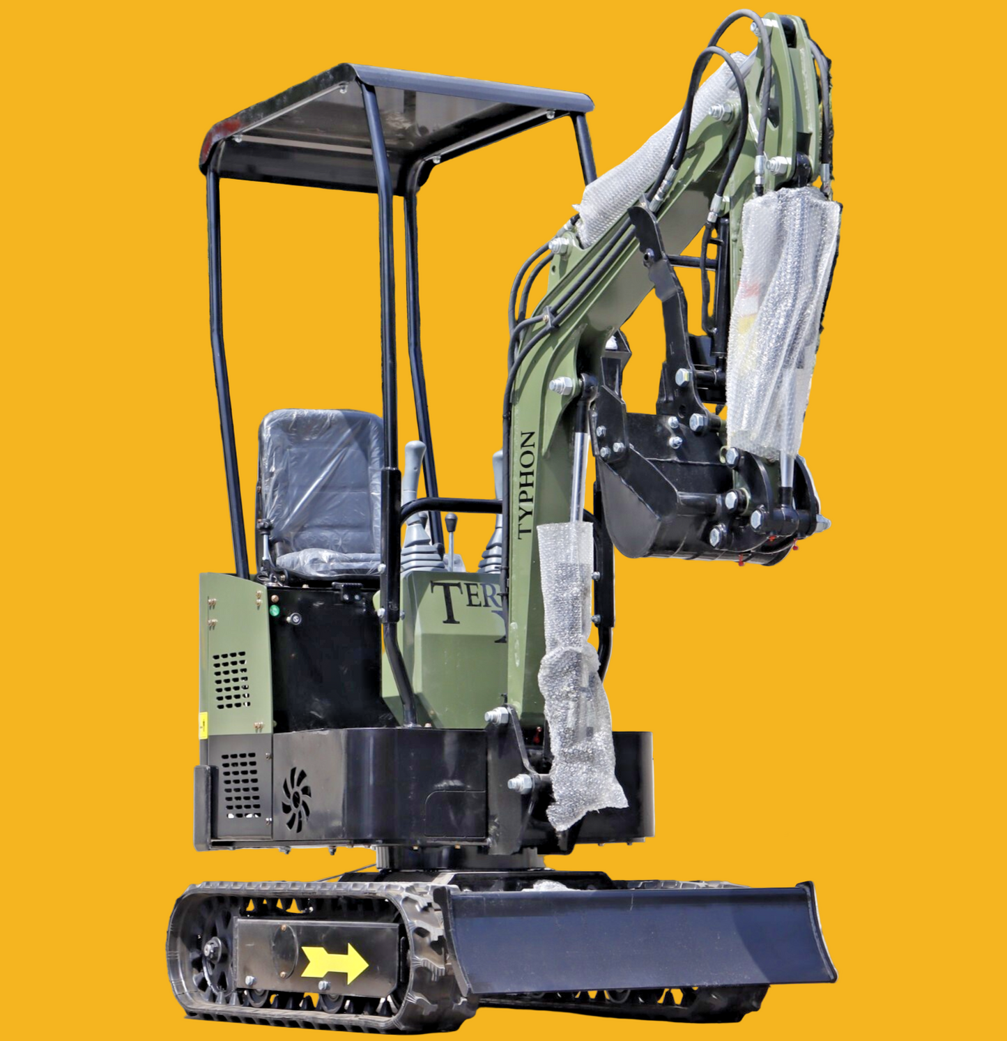 Mini Excavator 1 Ton Digger 13.5hp Gas Tracked Crawler B&S EPA Engine