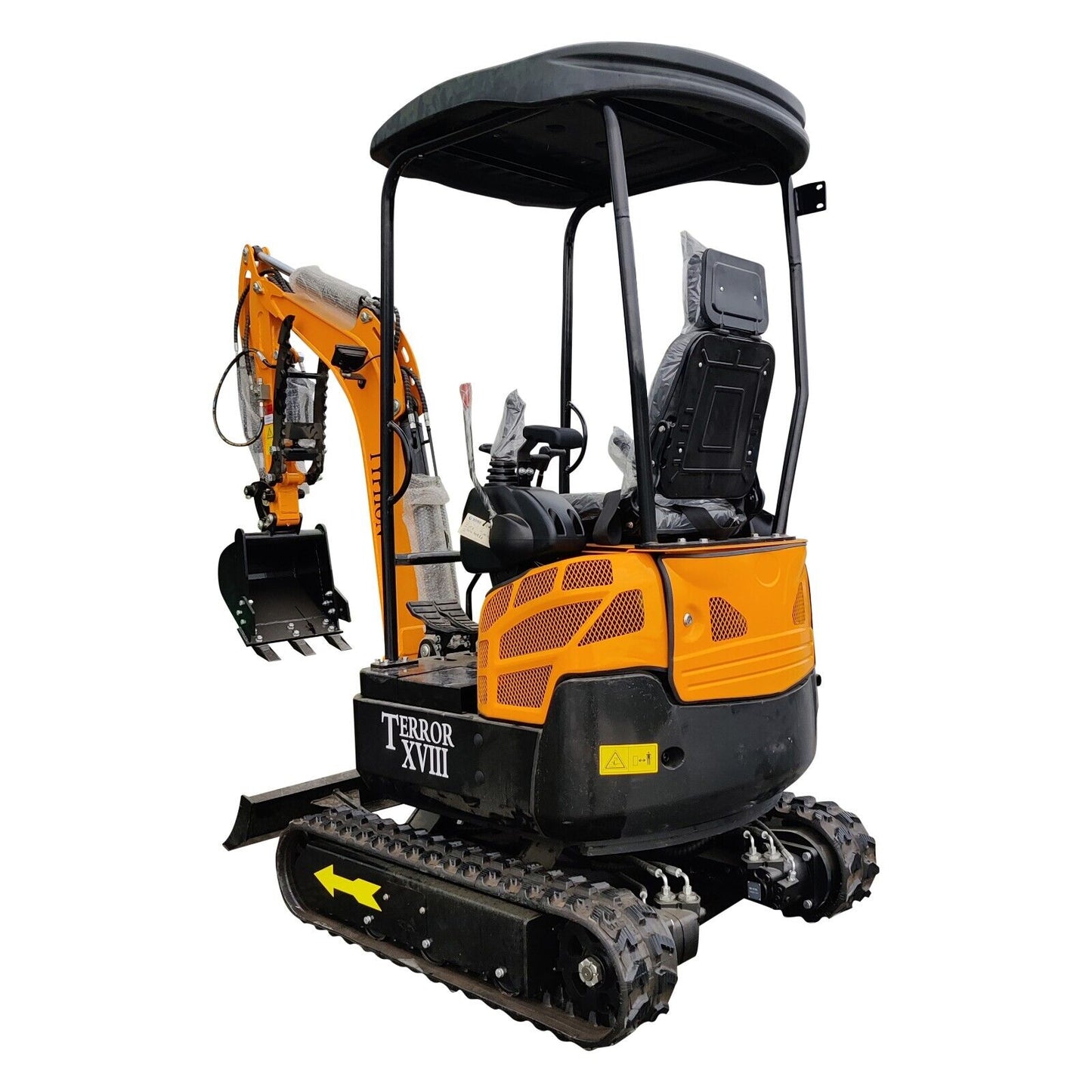 TYPHON TERROR XVIII 2 Ton (4,000 lbs) Mini Excavator – EPA Certified Kubota D902 Diesel, Boom Swing, Canopy, 0.03 cbm Bucket, Hydraulic Thumb