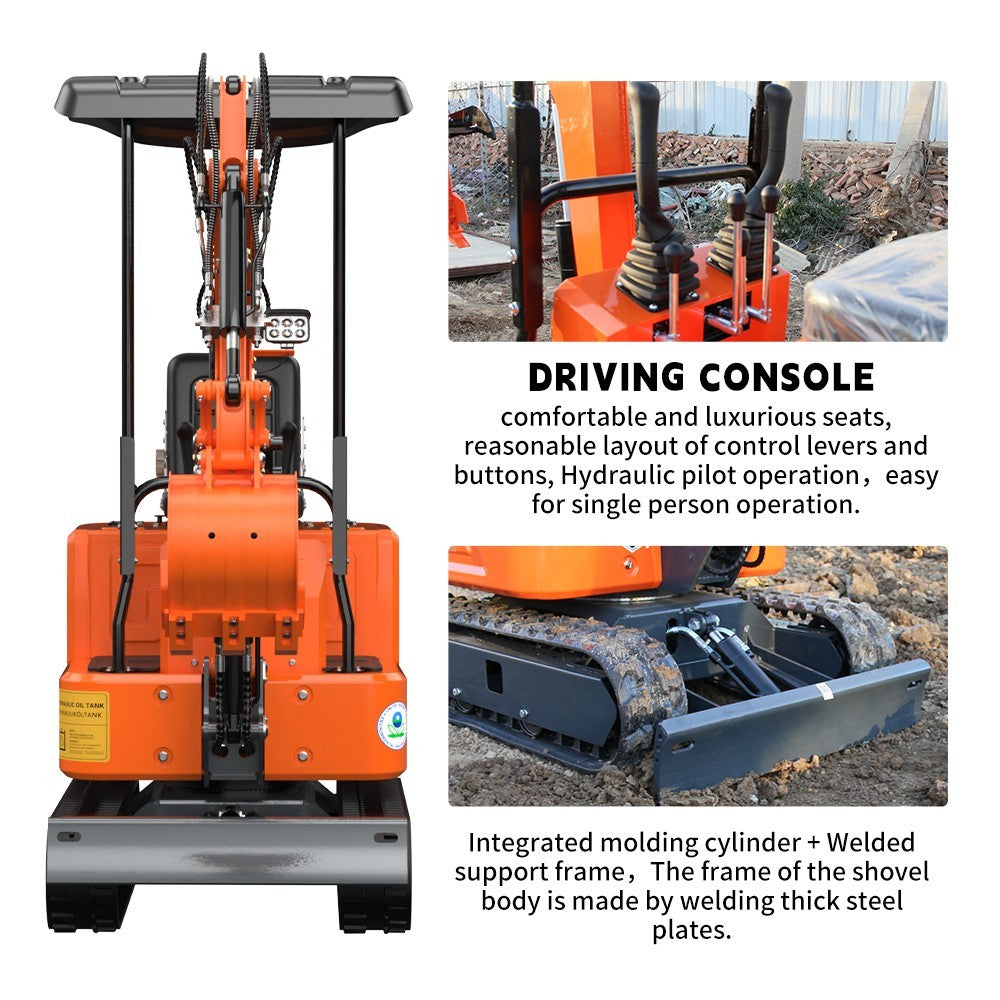 13.5HP 1 TON Mini Excavator B&S EPA Engine Hydraulic Thumb Digger