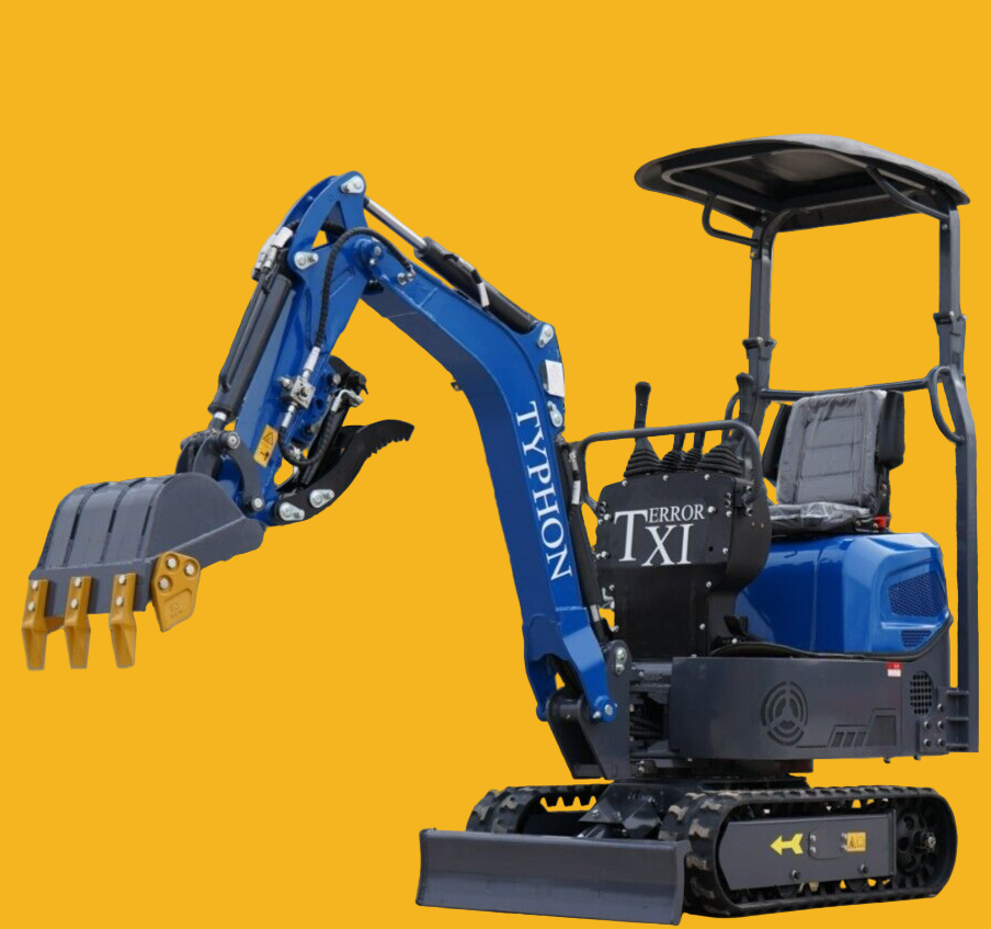 Mini Excavator 1 Ton Digger 13.5hp Gas Tracked Crawler B&S EPA Engine TERROR XI