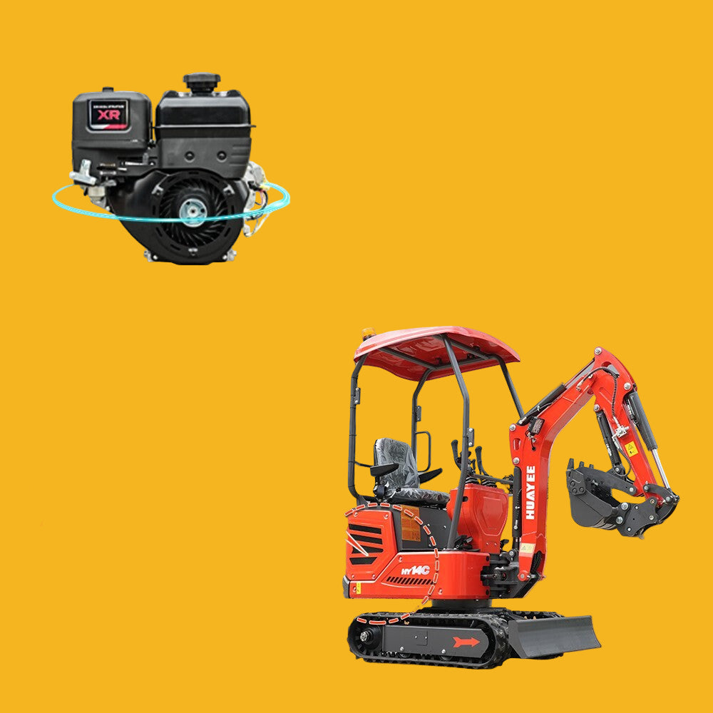 Mini Excavator 1.4 Ton Tracked Digger 13.5HP B&S EPA Gas Engine