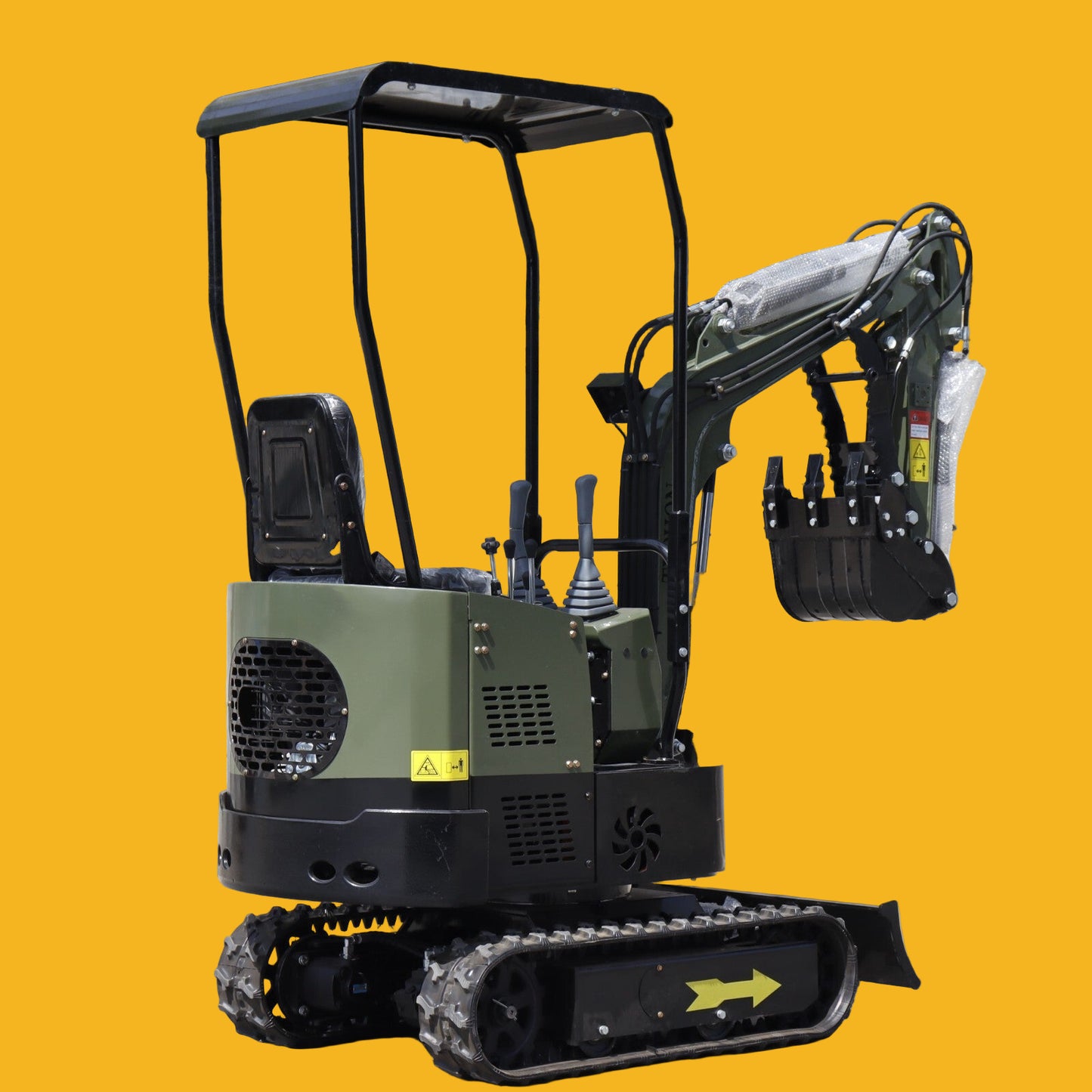Mini Excavator 1 Ton Digger 13.5hp Gas Tracked Crawler B&S EPA Engine