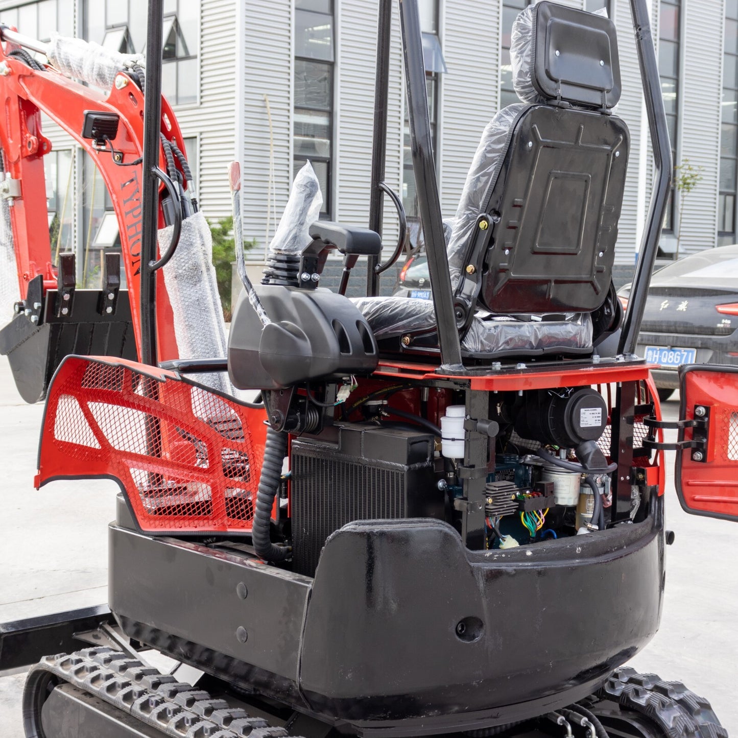 TYPHON TERROR XVIII 2 Ton (4,000 lbs) Mini Excavator – EPA Certified Kubota D902 Diesel, Boom Swing, Canopy, 0.03 cbm Bucket, Hydraulic Thumb