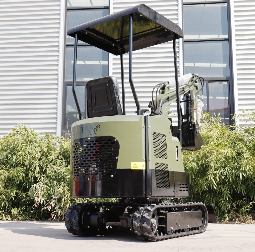 Mini Excavator 1 Ton Digger 13.5hp Gas Tracked Crawler B&S EPA Engine
