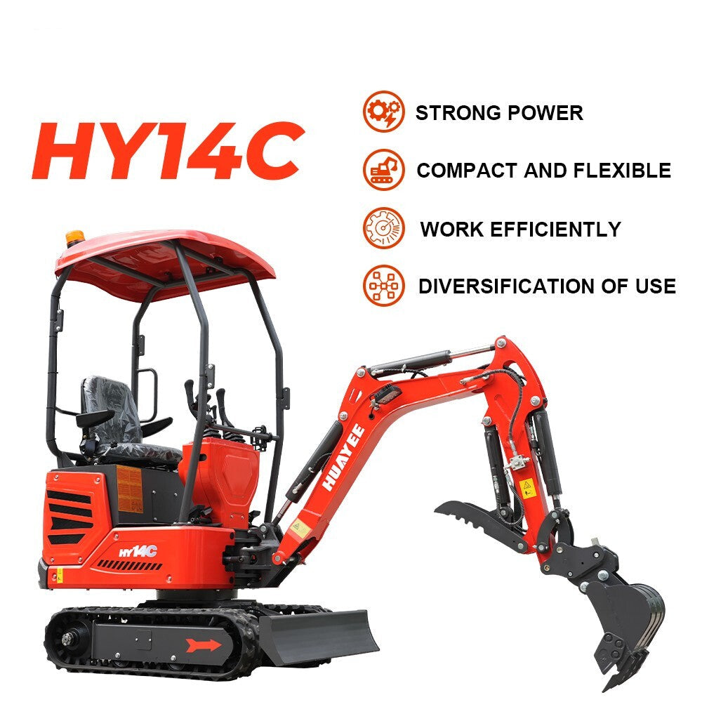 Mini Excavator 1.4 Ton Tracked Digger 13.5HP B&S EPA Gas Engine