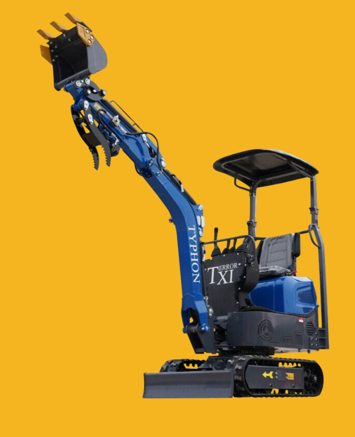 Mini Excavator 1 Ton Digger 13.5hp Gas Tracked Crawler B&S EPA Engine TERROR XI