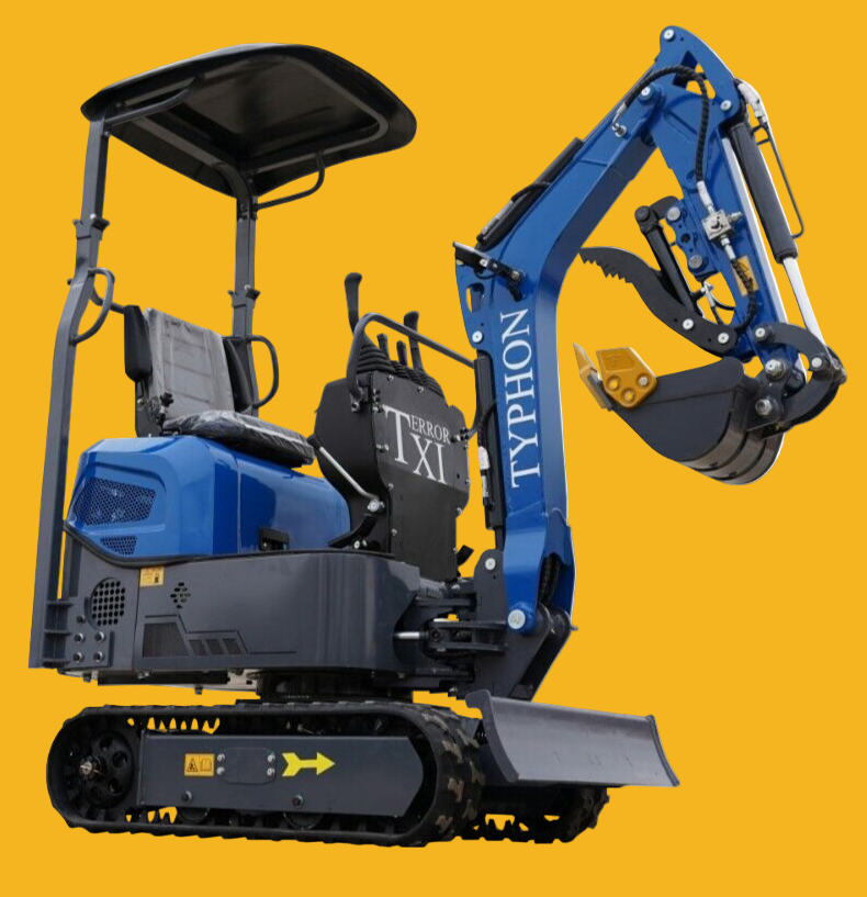 Mini Excavator 1 Ton Digger 13.5hp Gas Tracked Crawler B&S EPA Engine TERROR XI
