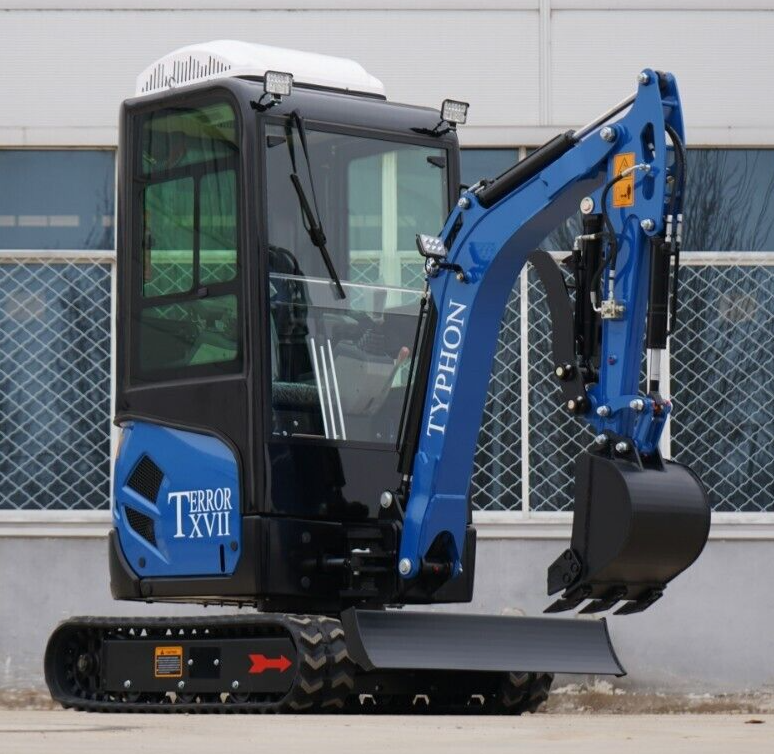 TYPHON TERROR XVII Prestige 2 Ton Mini Excavator w/ AC & Heater Cabin – Kubota D902 Engine, 400mm Bucket, EPA Certified