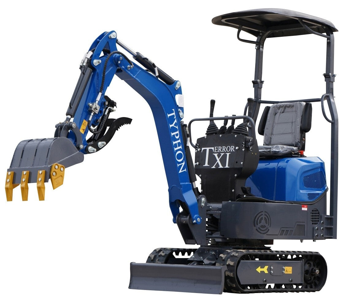 TERROR XI Mini Excavator 1 Ton Digger 13.5hp Gas Tracked Crawler B&S EPA Engine