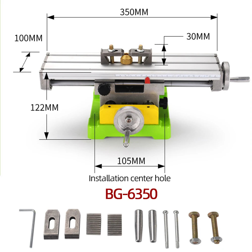 ALLSOME MINIQ Multifunction Drill Vise Fixture Working Table Mini Precision Milling Machine Worktable