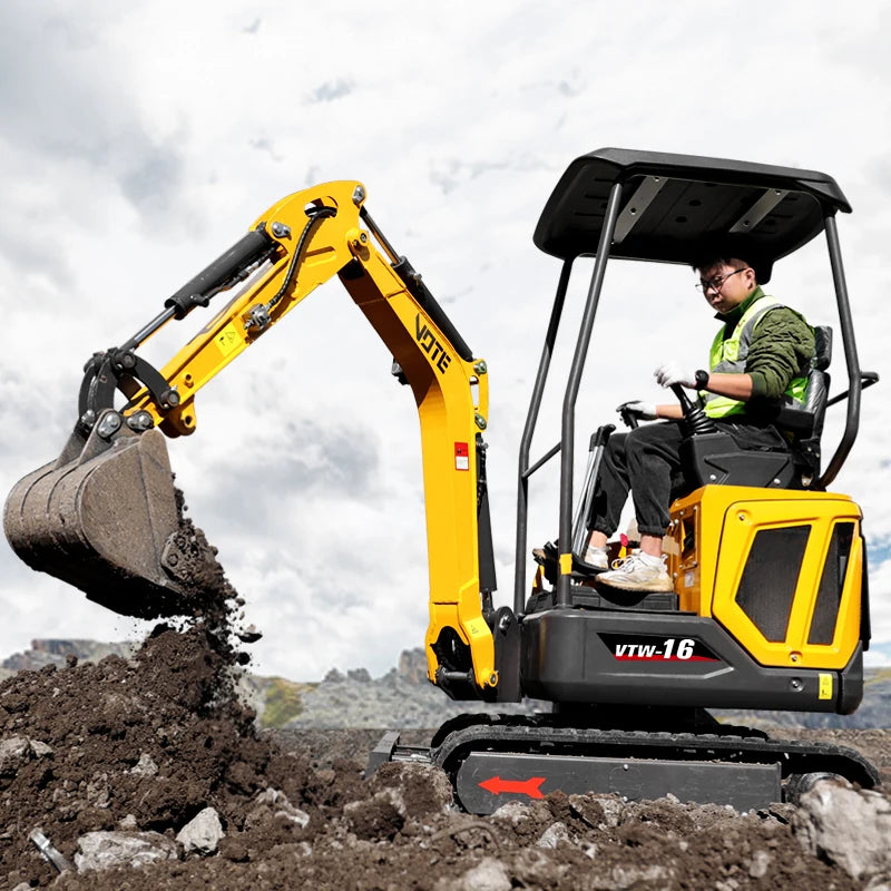 Mini Micro Excavator 1 Ton / 2 Ton – 1000kg EURO Standard Small Digger for Construction, Garden & Custom Home
