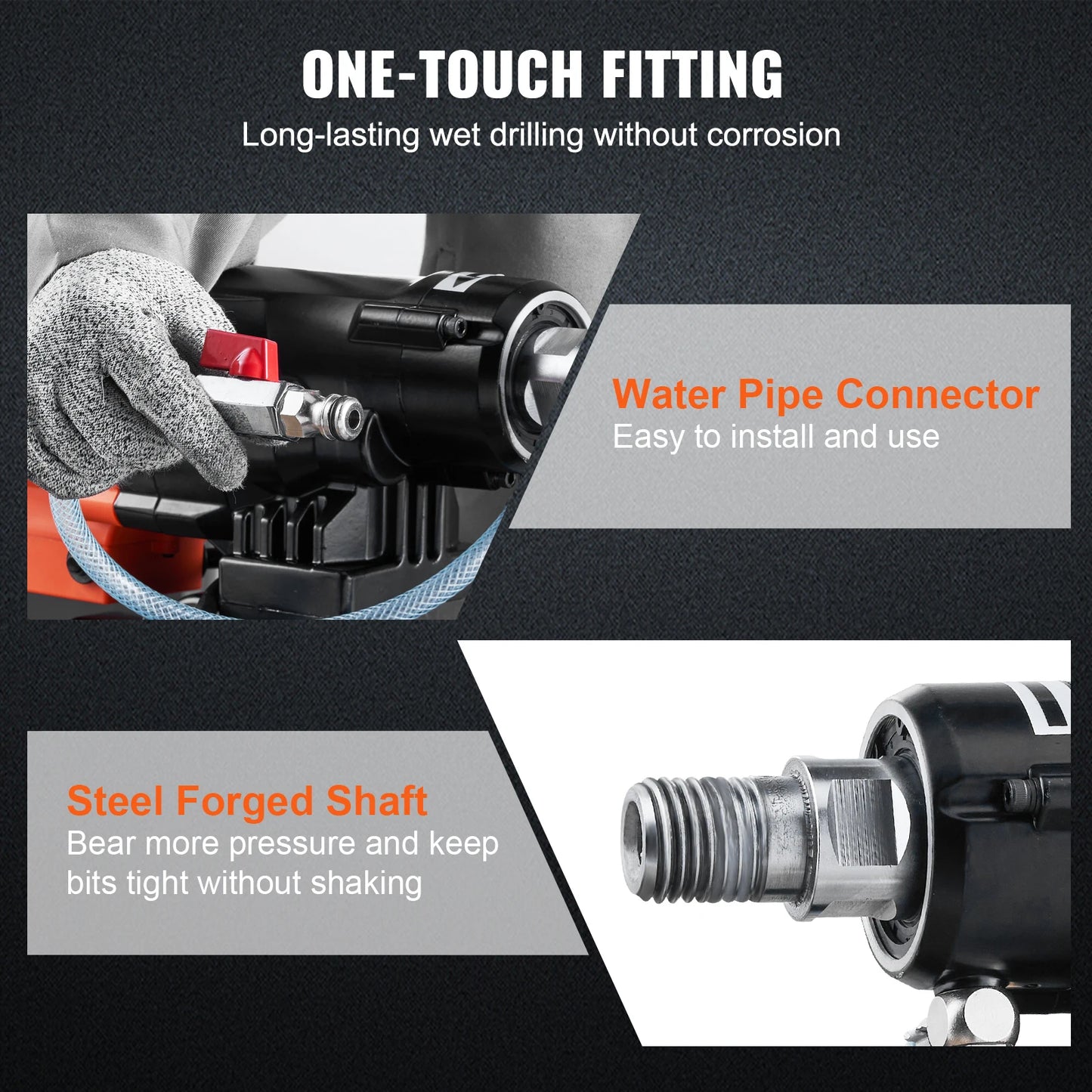 3200W Diamond Core Drill Machine with Stand | Wet & Dry Concrete Core Drill Rig for Plumbing, HVAC & Construction