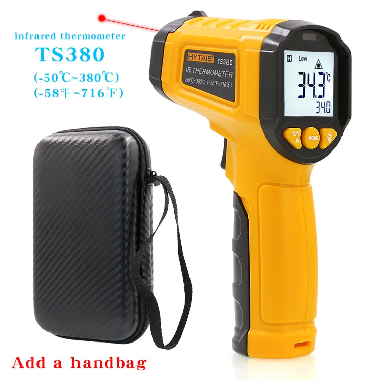 TS380 HYTAIS Infrared Non-Contact Thermometer – High-Precision Industrial Handheld Temperature Gauge (Up to 120°C+)