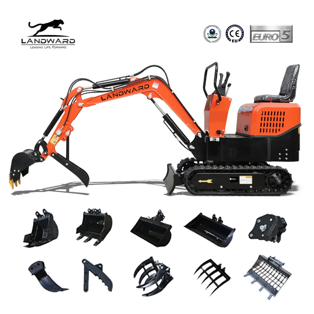 2 Ton Hydraulic Mini Excavator – 1.6T/1T Diesel Trench Digger for Home, Farm & Orchard Use