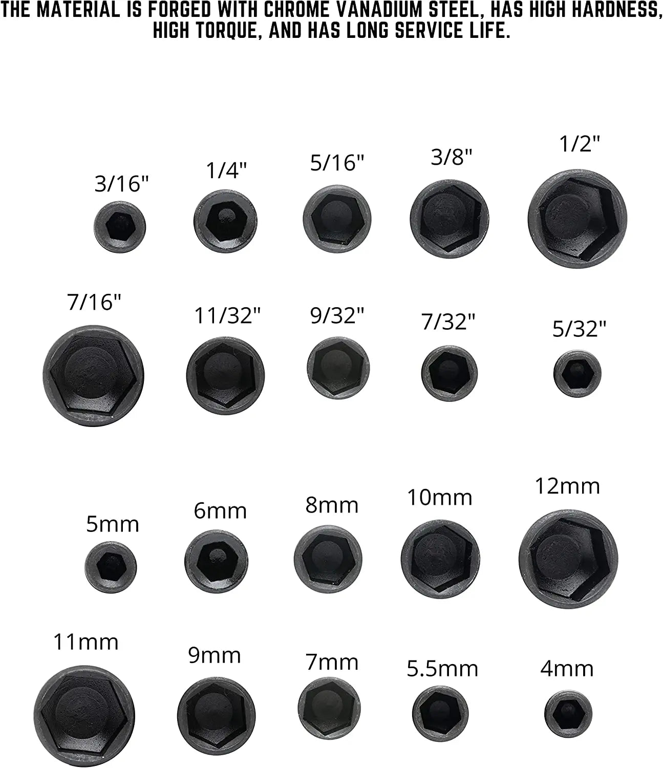 9pcs 5mm–13mm Hex Nut Driver Bit Set – Socket Sleeve Wrenches for Screwdrivers & Power Tools