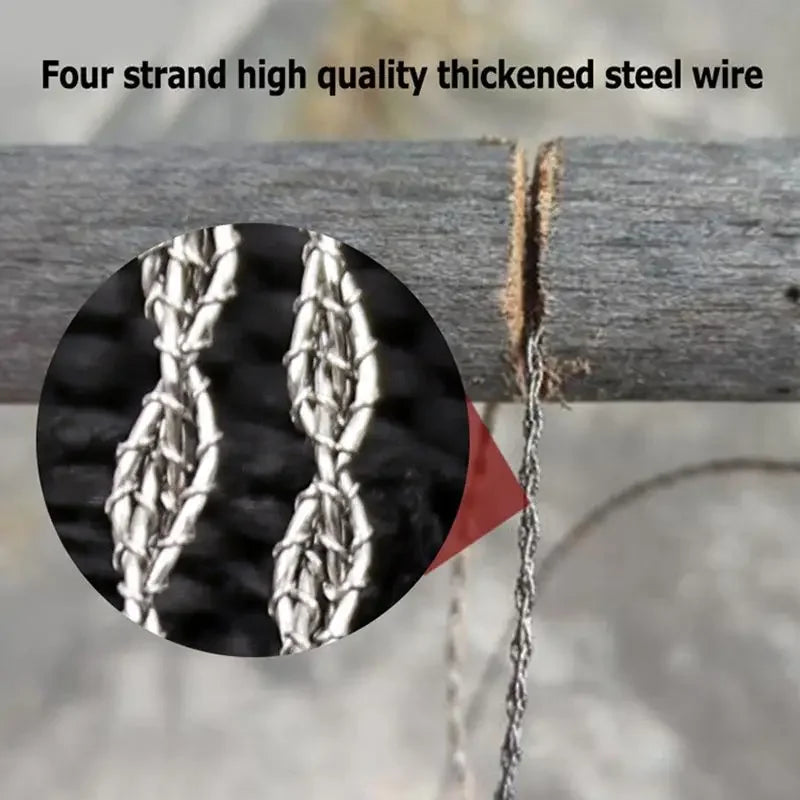 Stainless Steel Pocket Wire Saw – Compact Outdoor Survival & Camping Tool | Multi-Purpose Mini Saw