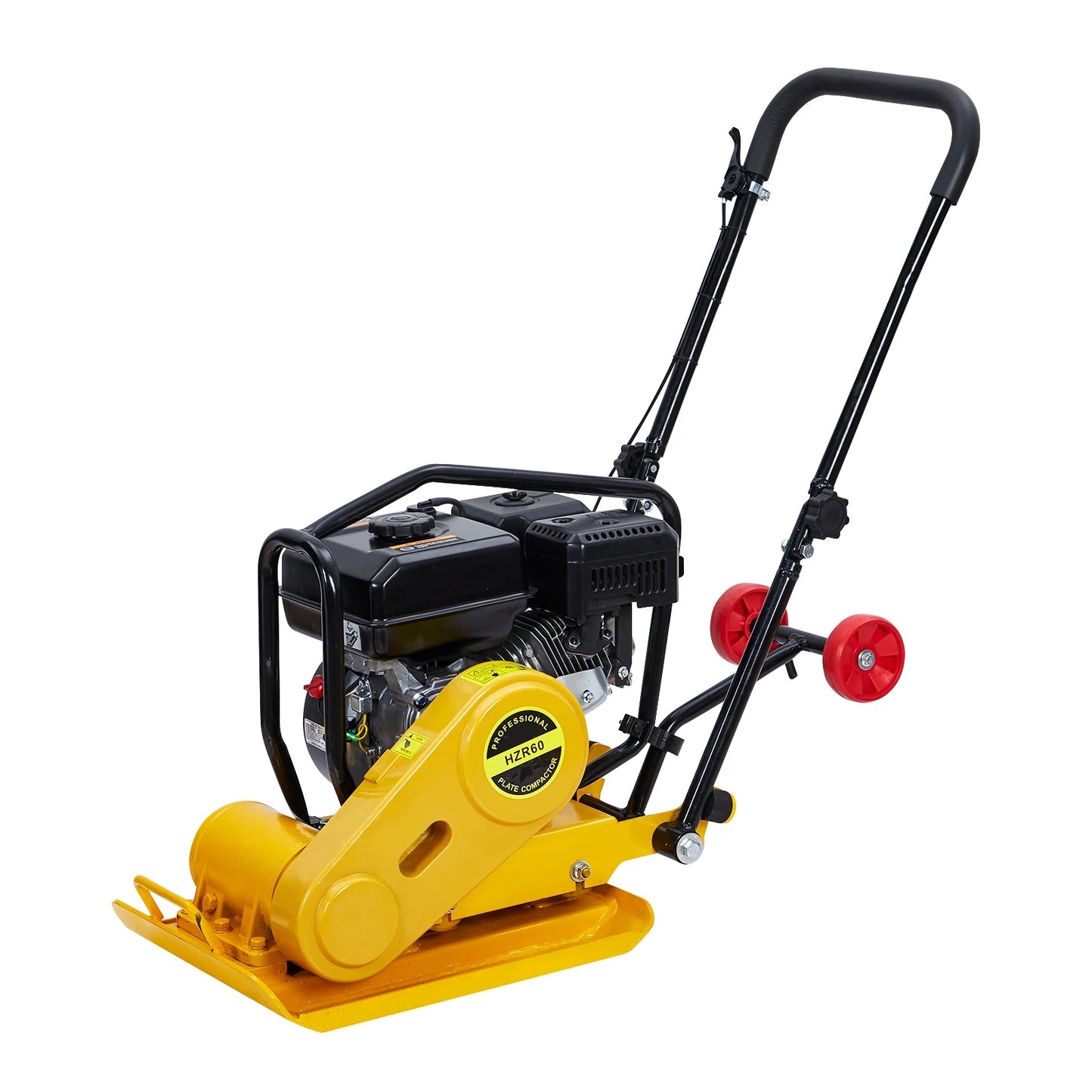 7HP Plate Compactor Rammer, 212CC Gas Engine, 4200lbs Compaction Force Rammer Jumping Jack Tamper, 22.1x15.9 Inch Plate