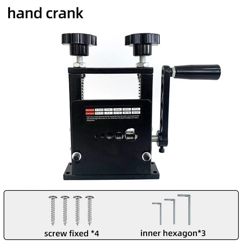 Fast Scrap Wire Stripper Machine – Manual & Drill Powered, Rust-Proof Blades, 0.5–60mm² Copper Cable Peeler