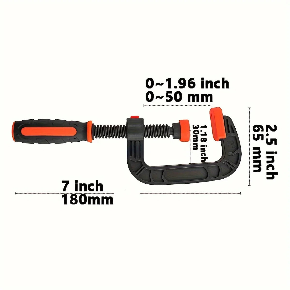 2-Pack 7-Inch Heavy-Duty Spring Clamps ā Strong Grip Nylon Plastic Jaw Clips for Woodworking & DIY Projects