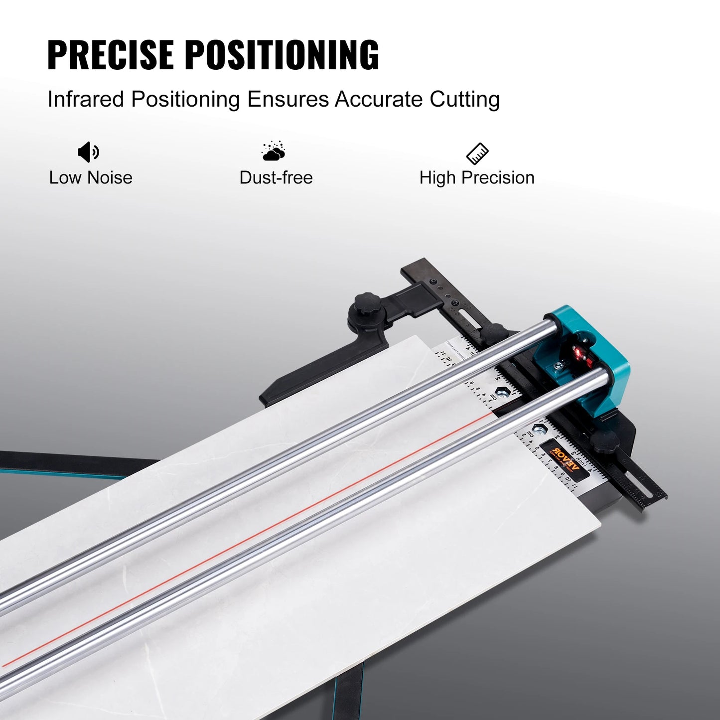 Manual Tile Cutter (8106C-8L) 48" with Infrared Positioning 48-Inch– Heavy-Duty Porcelain & Ceramic Tile Cutter with Tungsten Carbide Blade