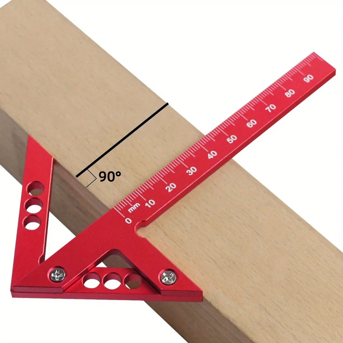 Center Finder Woodworking Square – 45°/90° Aluminum Scribe Gauge
