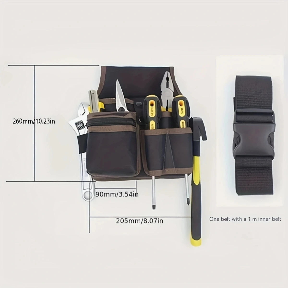 Heavy-Duty Electrician Tool Waist Bag – Multi-Purpose Nylon Maintenance Belt Pouch for Hardware & Repair