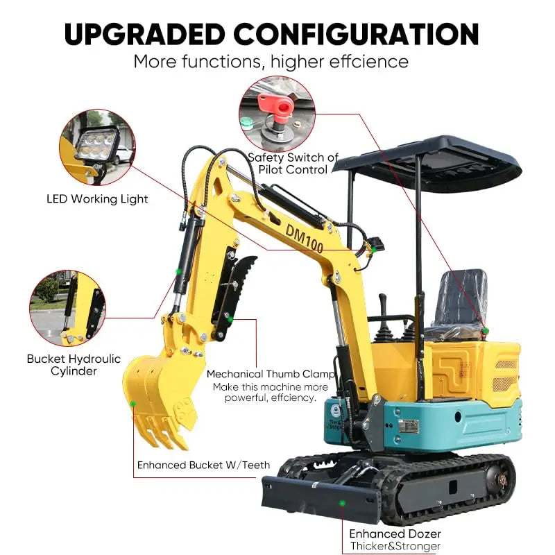 Mini Excavator 13.5HP – Compact Power with CE/EPA Certification 2025 YUCHAI