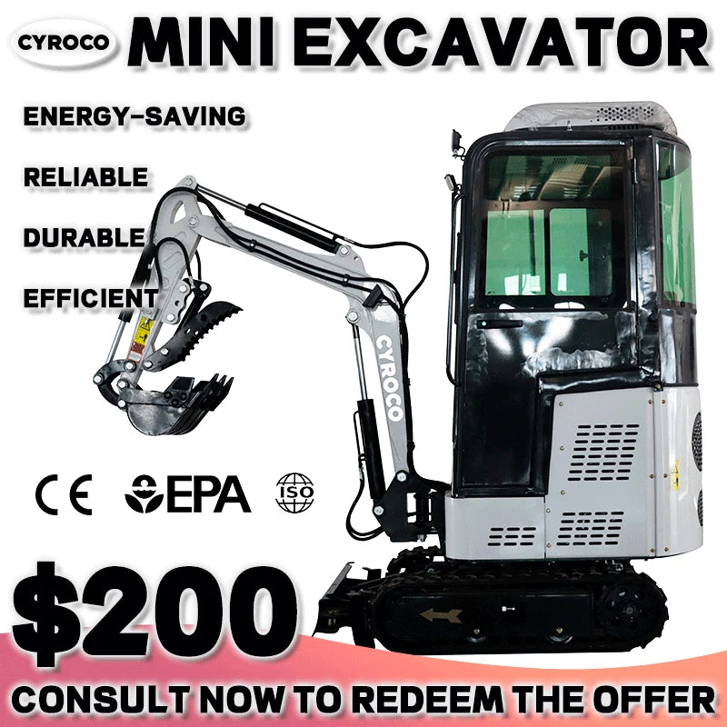 Mini Excavator 1 Ton 1.2 Ton Kubota Engine 1.5 Ton 1.8 Ton Crawler Excavator EURO 5 EPA Engine Excavator