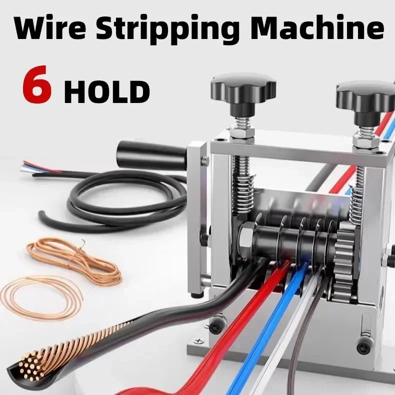 Fast Scrap Wire Stripper Machine – Manual & Drill Powered, Rust-Proof Blades, 0.5–60mm² Copper Cable Peeler