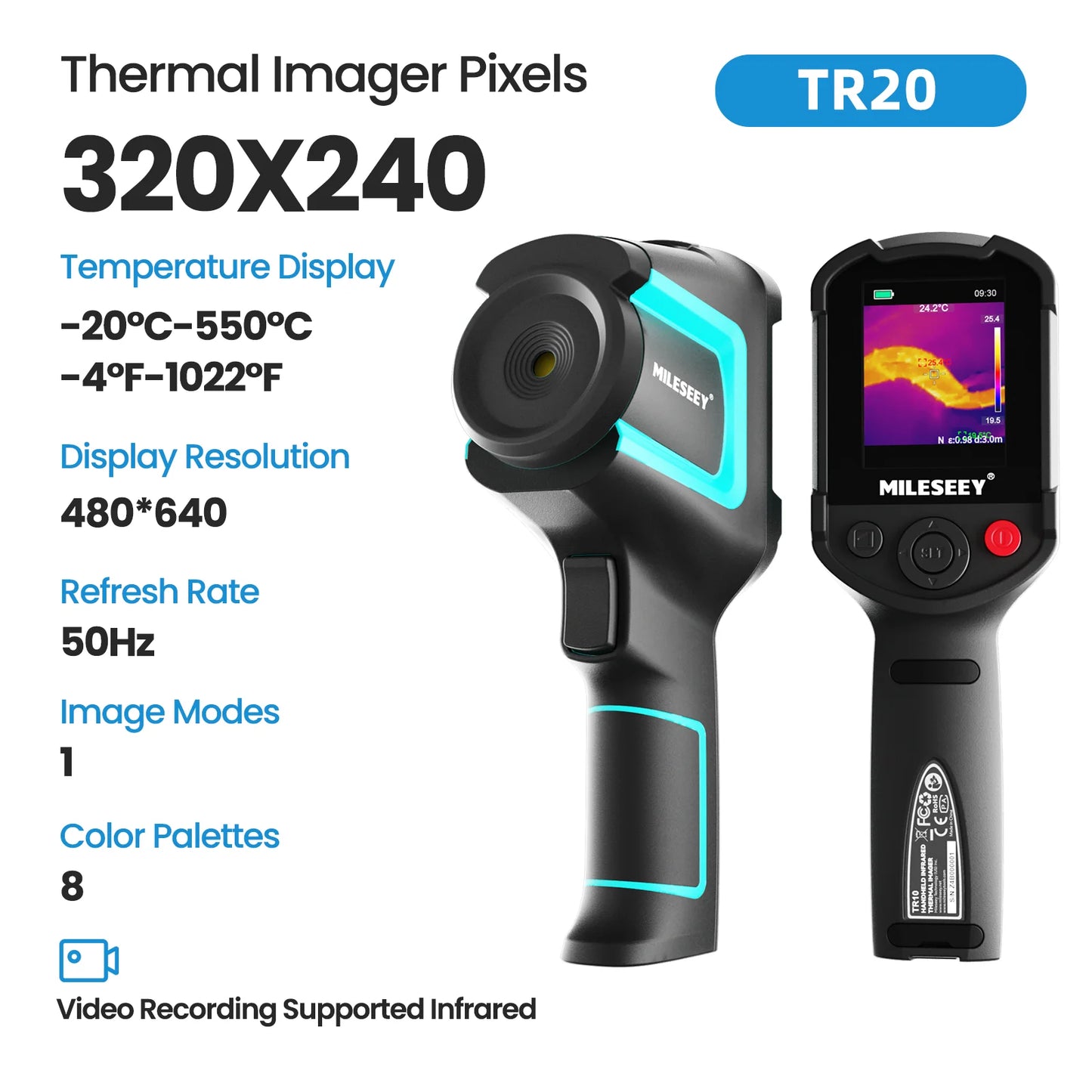 TR256E /B Thermal Imager 256X192 Thermal Imaging Camera Infrared Temperature Meter For Repair, PCB, Pipeline Detection