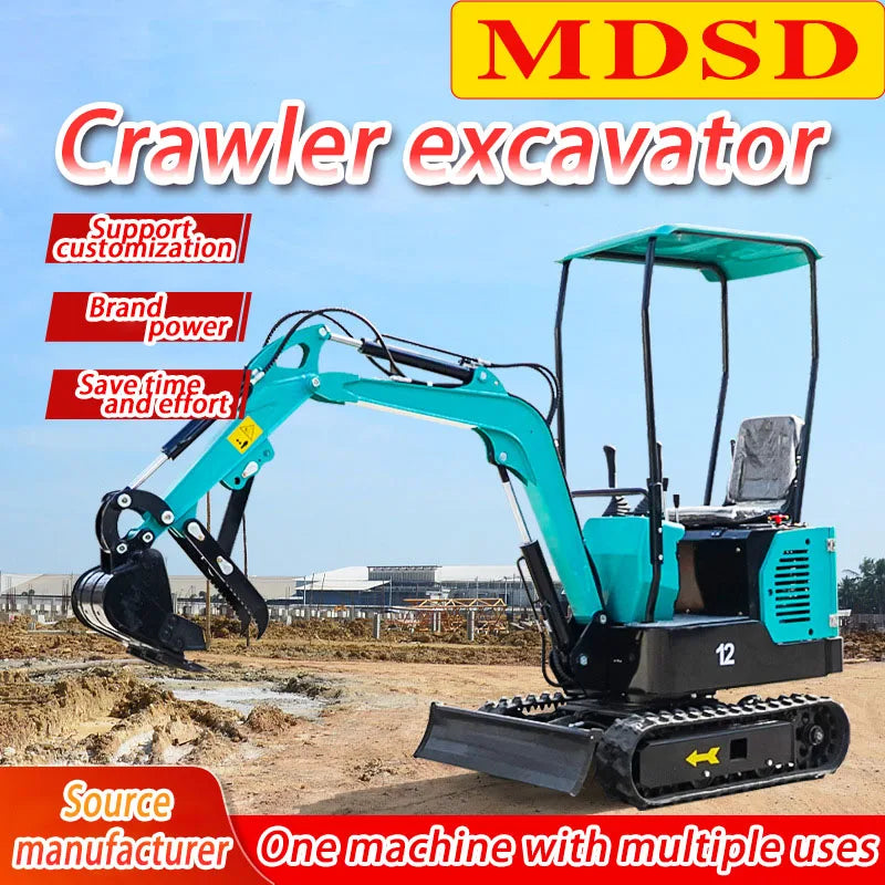 1.2 Ton Mini Crawler Excavator – Kubota EURO 5 Engine, Hydraulic Compact Digger for Agriculture & Construction (CE/EPA Certified)