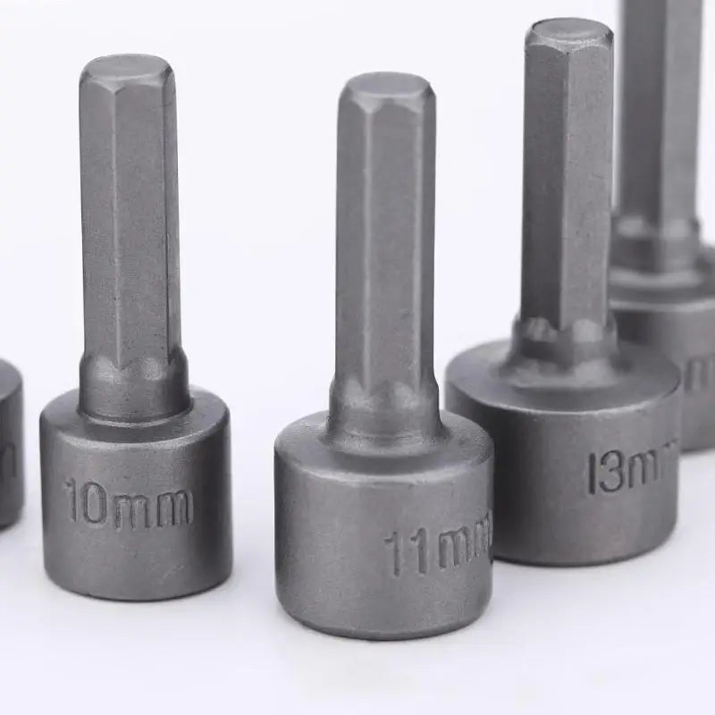 9pcs 5mm–13mm Hex Nut Driver Bit Set – Socket Sleeve Wrenches for Screwdrivers & Power Tools