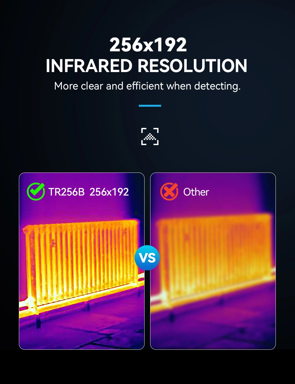 TR256E /B Thermal Imager 256X192 Thermal Imaging Camera Infrared Temperature Meter For Repair, PCB, Pipeline Detection