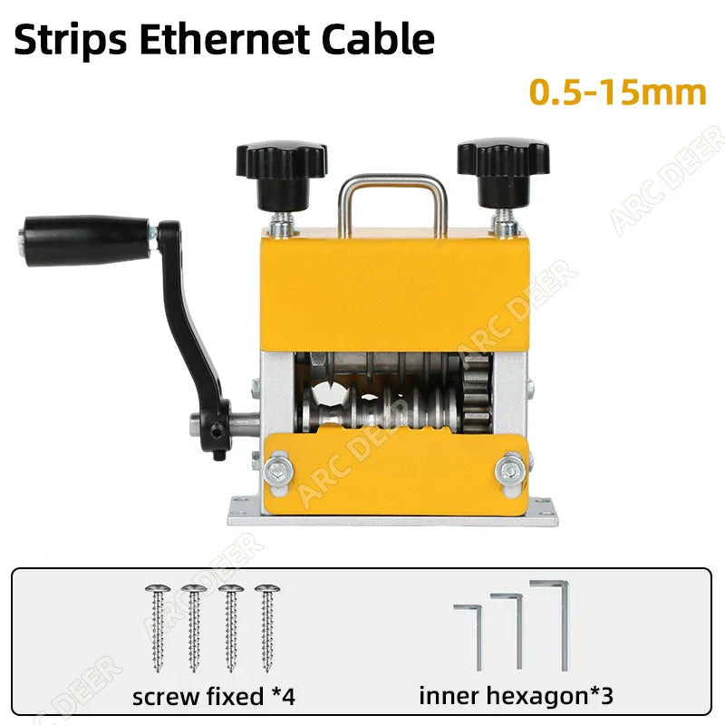 Fast Scrap Wire Stripper Machine – Manual & Drill Powered, Rust-Proof Blades, 0.5–60mm² Copper Cable Peeler