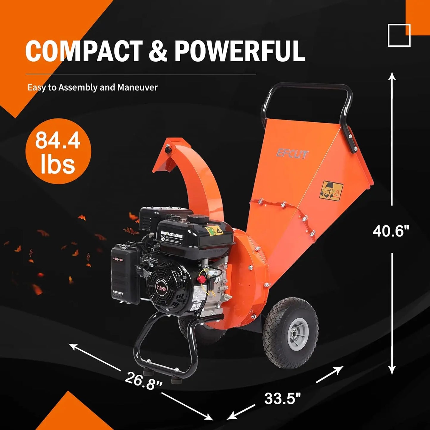 2025-hotC30 LITE Wood Chipper Shredder Mulcher Heavy Duty 7 HP 212cc Gas Powered 3 Inch Max