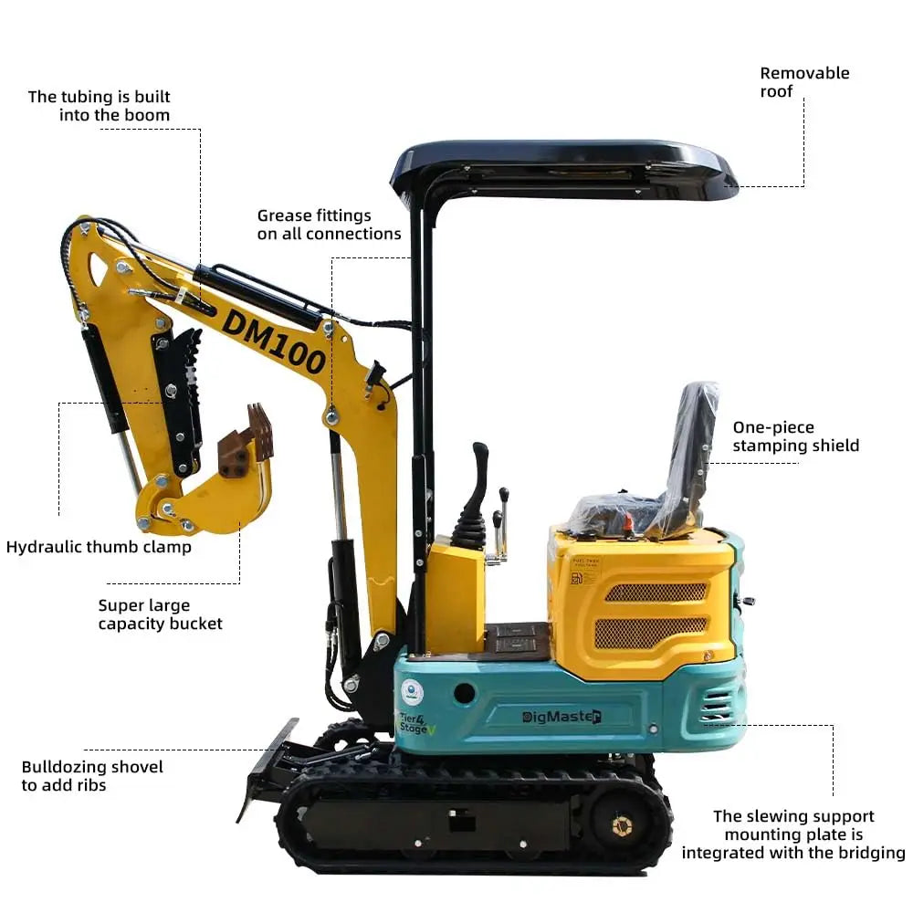 Mini Excavator 13.5HP – Compact Power with CE/EPA Certification 2025 YUCHAI